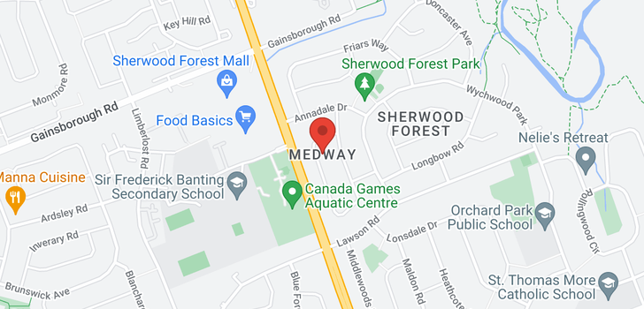 map of 14375 MEDWAY ROAD
